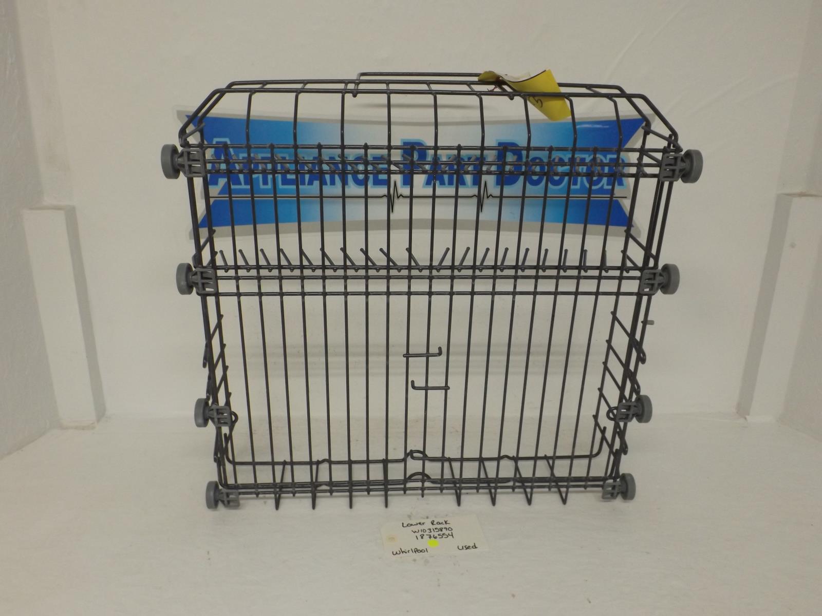 Whirlpool Dishwasher W10315890 1876554 Lower Rack Used Whirlpool Dishwasher W10315890 1876554 Lower Rack Used